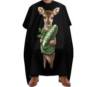 Cute Deer Cucumber Pickle Donna Uomo Mantellina Parrucchiere Con Chiusura A Gancio Mantella Parrucchiere Traspirante Mantella Taglio Capelli Per Uso Domestico Parrucchieri Acconciatura 168X140Cm