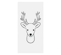Cute Deer Head Asciugamano Da Bagno Leggero Asciugamani Morbido Asciugamano Da Spiaggia Per Viaggio Sauna Spa 80X130Cm