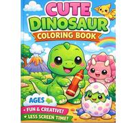 Cute Dinosaur Coloring Book for Kids: Kawaii Style Kids Dinosaur Coloring Book