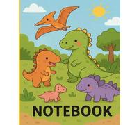 Cute Dinosaur Notebook: Adorable Prehistoric Friends Journal with Cartoon Dino Cover | 7.5" x 9.25" | 100 Pages