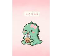 Cute Dinosaur Notebook for Kids | 120 Lined Pages | Kawaii Dino Journal | 6" x 9" Writing Notebook for School, Journaling & Homework: Adorable Pink ... for Girls, Teens & Cute Stationery Lovers