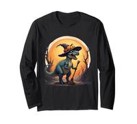 Cute Dinosaur Witch Pumpkins Halloween Family Matching Boys Maglia a Manica