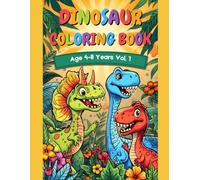 Cute Dinosaurs Coloring Book - Ages 4-8 vol.1