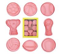 Cute DIY Cookiies Cutters | 8 PCS Cartoon Biscuits Cutter Stampers Emboss - Sports Style Pastry Cutters Embossing Fondant Baking Tool For Sugar Craft Cake Decoration