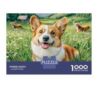 Cute Dog 1000 Pezzi Cartoncino Premium Bundle Di Puzzle Pembroke Welsh Corgi Anti-stress Sfida Unica Puzzle Regali Per Famiglia E Amici 38x26cm/1000pcs