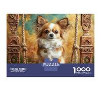 Cute Dog 1000 Pezzi Cartoncino Premium Bundle Di Puzzle Yorkie Impossibilmente Difficile Sfida Unica Puzzle Regali Per Famiglia E Amici 38x26cm/1000pcs
