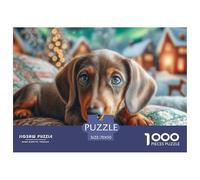 Cute Dog 1000 Pezzi Puzzle Arte Creativo Intrattenimento Puzzle Per Uomo E Donna Impegnativo E Difficile 70x50cm/1000pcs