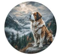 Cute Dog 1000 Pezzi Puzzle Rotondo Per Bambini Animali Di Tutto Il Mondo Per Regali Educativi Puzzle Arte Idea Regalo Per Lei O Lui 1000pcs (67.5x67.5cm)