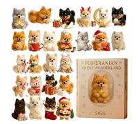 Cute Dog 2025 Countdown Calendar - Dog Lovers Christmas Advent | 2D Acrylic Holiday Decor 24 Days For Christmas Tree Wall Window Adults Kids Vacation Party Favors