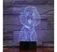 Cute Dog 3D Lamp, 7 Colori Lampada da Notte a LED per Bambini Touch Lampada da Tavolo a LED USB Baby Sleeping Decor Nightlight