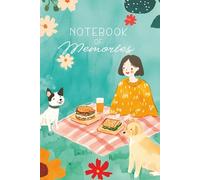 Cute Dog and Girl Notebook: Pastel Watercolor Style Notebook, 120 pages lined, 6"x9"