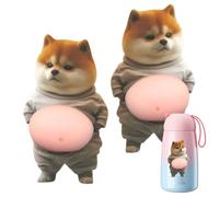 Cute Dog Belly Sticker - 3D Squeezable Silicone Decal, Soft Interactive Dog Sticker For Laptop Notebook Phone Case Journal Planner Kids Adults Crafts Party Favors Decoration