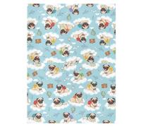 Cute Dog Blue Car Seat Cover per il viaggio, cinghie regolabili | Coprisedile per auto per badanti, traspirante, copertura completa, per visite in famiglia