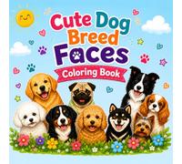 Cute Dog Breed Faces Coloring Book