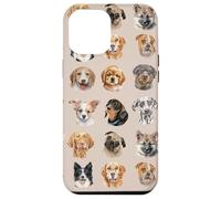 Cute Dog Breed Faces for Pet and Puppy Lovers Custodia per iPhone 12 Pro Max