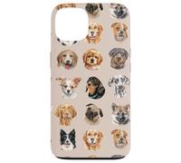 Cute Dog Breed Faces for Pet and Puppy Lovers Custodia per iPhone 13