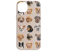 Cute Dog Breed Faces for Pet and Puppy Lovers Custodia per iPhone 14 Plus