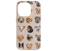 Cute Dog Breed Faces for Pet and Puppy Lovers Custodia per iPhone 14 Pro