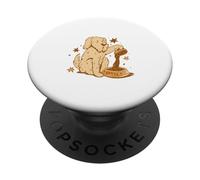 Cute Dog Coffee Lover Funny Caffeine Design PopSockets PopGrip Adesivo