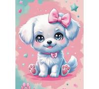 Cute Dog Composition Notebook for Girls: Adorable Puppy-Themed Unlined Journal for Creative Drawing & Doodling - 120 Pages, 7.44” x 9.69”