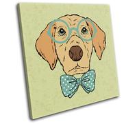 Cute Dog Illustration Animals SINGLE TELA parete arte foto stampa