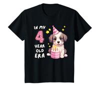 Cute Dog In My 4 Year Old Era Divertente cucciolo animale 4° compleanno Maglietta