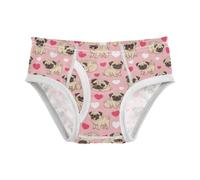 Cute Dog Pink Toddler Boys Underwear con Front Fly, Simpatico cane rosa, 6