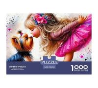 Cute Dog Puzzle 1000 Pezzi Per Adulti E Bambini Dai 12 Anni Impegnativo E Difficile Giochi Rilassamento,Idea Regalo Uomo E Donna 70x50cm/1000pcs