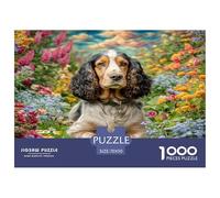 Cute Dog Puzzle 1000 Pièces Pour Adultes Et Enfants À Partir De 12 Ans Jeu De Patience Et De Réflexion Divertissement Créatif Cadeau Classiques Décoration De La Maison 70x50cm/1000pcs