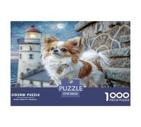Cute Dog Puzzle 1000 Pièces Pour Adultes Et Enfants Dès 14 Ans Jeu Cadeau Unique De Qualité Supérieure Décoration De La Maison 38x26cm/1000pcs