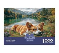 Cute Dog Puzzle 1000 Pièces Pour Adultes Et Enfants Dès 14 Ans Jeu De Patience Et De Réflexion Divertissement Créatif Cadeau Classiques Décoration De La Maison 70x50cm/1000pcs