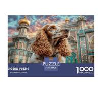 Cute Dog Puzzle De 1000 Pièces Pour Adultes Et Enfants Dès 14 Ans Jeu Cadeau Unique De Qualité Supérieure Décoration De La Maison 38x26cm/1000pcs