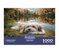 Cute Dog Puzzle De 1000 Pièces Pour Adultes Et Enfants Dès 14 Ans Jeux De Défi Jouets Éducatifs De Qualité Supérieure Décoration De La Maison 70x50cm/1000pcs