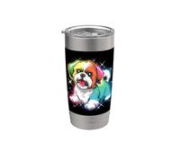 Cute Dog Shih Tzu Bicchiere termico in acciaio inox doppia parete