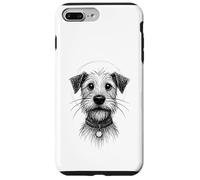 Cute Dog Sketch Scruffy Terrier Face Hand-Drawn Graphic Art Custodia per iPhone 7 Plus/8 Plus