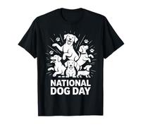 Cute Dog Squad Funny Pet Lovers National Dog Day Vibes Maglietta