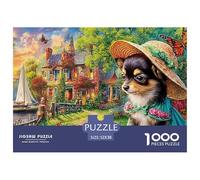 Cute Dog Ultimate Challenge Jigsaw Puzzles for Adults Conquer The 1000-Piece (Advanced) Impossible, Hard, And Difficult Challenging Puzzle Educational Games - This Is The Pinnacle Gift Jigsaw P
