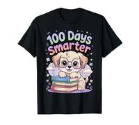 Cute Dog100 Days Smarter Cute School Celebration Maglietta