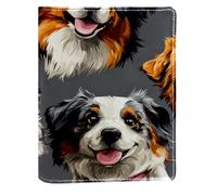 Cute Dogs - Copertina per libro sostituibile, in pelle PU, riutilizzabile, adatta per notebook da 148 x 210 mm