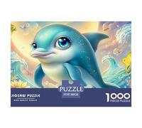 Cute DolphinGigantic 1000-Piece Jigsaw Puzzles for Adults An Arsenal of 1000 Ruthlessly Difficult Challenging Puzzle Game Pieces - Engineered to Be A Trophy Gift Jigsaw Puzzles for Adults And Kids 12