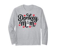 Cute Donkey Mom Donkey Farm Animal Lover Donna Maglia a Manica