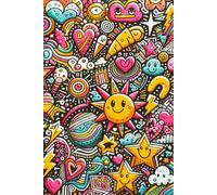 Cute Doodle Dot Grid Notebook | 6x9", 100 Pages | Fun & Colorful Cartoon Cover
