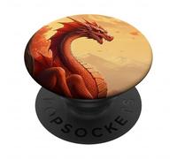 Cute Dragon Phone Grip Red Popper Dragon Cell Phone Holder PopSockets PopGrip Adesivo
