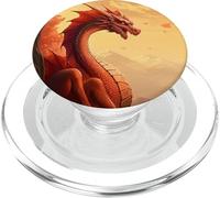 Cute Dragon Phone Grip Red Popper Dragon Cell Phone Holder PopSockets PopGrip per MagSafe