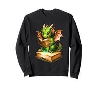 Cute Dragon Reading Book, Booish Teacher Librarian Bookworm Felpa