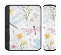 Cute Dragonfly White 2 pz Cintura Strap Cover Protegge Il Collo e Spalle per Sedan funda para cinturón de carro