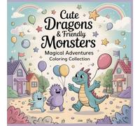 Cute Dragons & Friendly Monsters: A Whimsical Coloring Book for Kids Ages 4-8 Filled with Magical Baby Dragons, Friendly Monsters, and Cozy Adventures