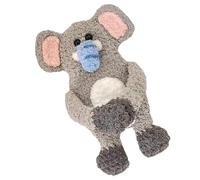 Cute Earbud Case, Handmade Animal Coin Purse, 7,87 x 7,87 in Cartoon Uncinetto Pouch, Knitted Cash Pocket, portatile divertente gancio angolo Holder for Commuting, Travel Or Daily Use, grigio, Se