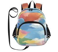 Cute Ears, zaino per la scuola con guazzo arcobaleno, guinzaglio per bambini, ragazzo/ragazza, anti-smarrimento, personalizzato con striscia riflettente