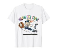 Cute Easter Bunny Diving Catch The Eggs Baseball Bunny Bambini Maglietta